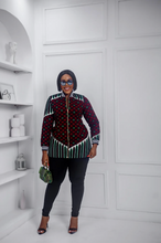 Load image into Gallery viewer, VANESSA - African Print Long Bomber Jacket