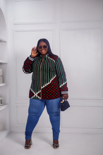 Load image into Gallery viewer, VANESSA - African Print Long Bomber Jacket