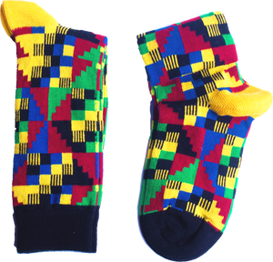 Dumsor Kids Socks African Kente