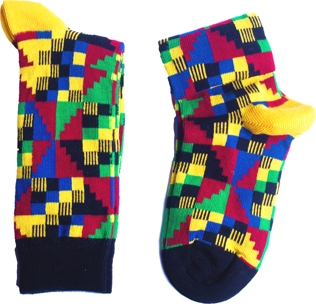 Dumsor Kids Socks African Kente
