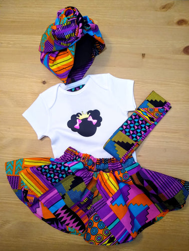 Candy Kente Baby & Toddler Outfit