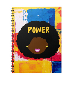 "Power" Afro Girl Journal