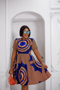 Mira African Print Dress