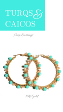 Load image into Gallery viewer, Turqs and Caicos Hoop Earrings